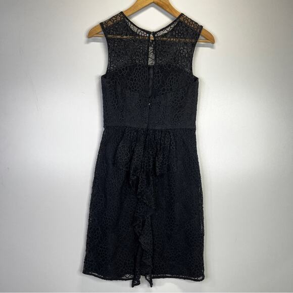 Milly of New York Lace Ruffle Sheath dress black - 2 - Picture 7 of 12